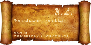 Morschauer Loretta névjegykártya